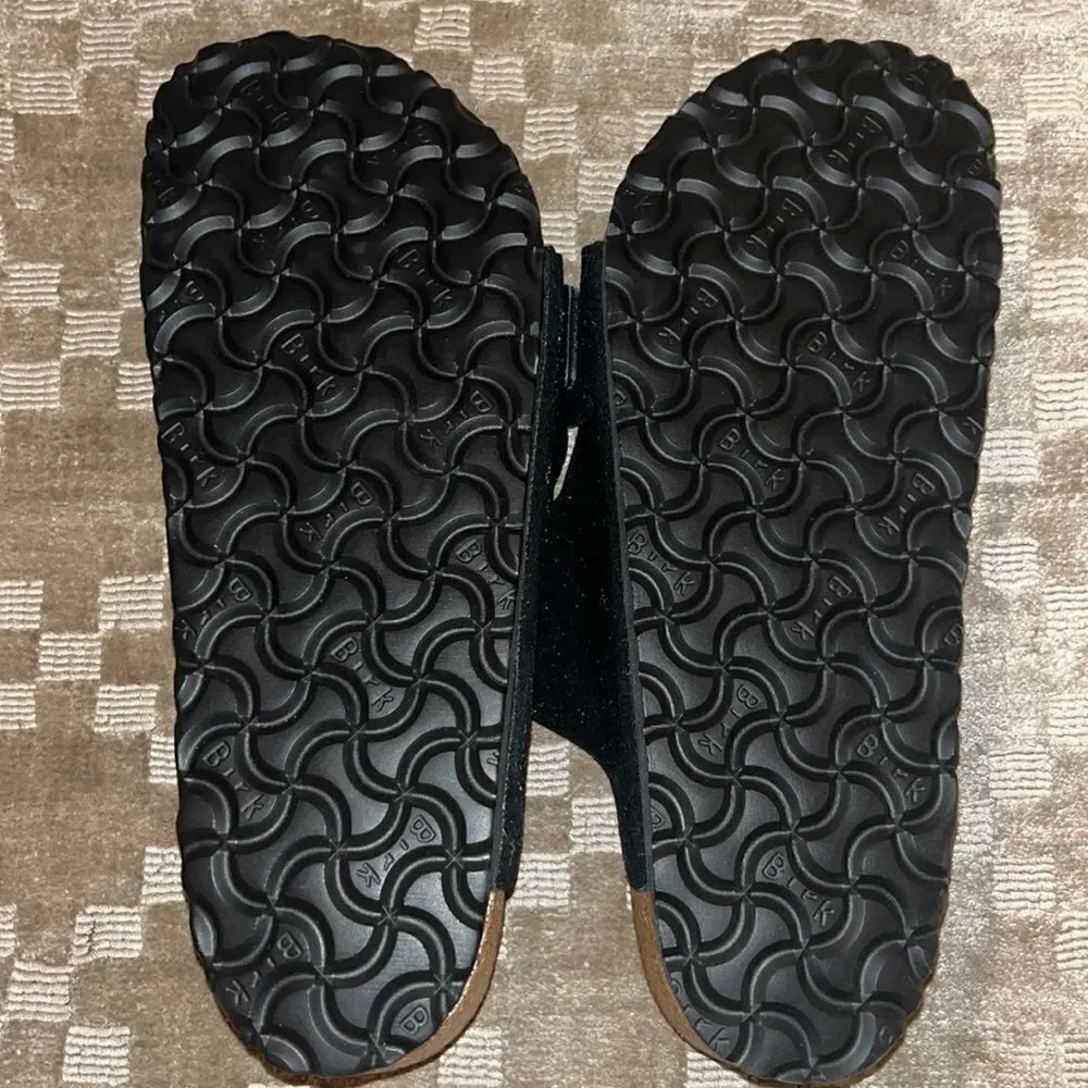 Birkenstock Arizona Soft Footbed Suede Leather, Black, EU 41 NWT